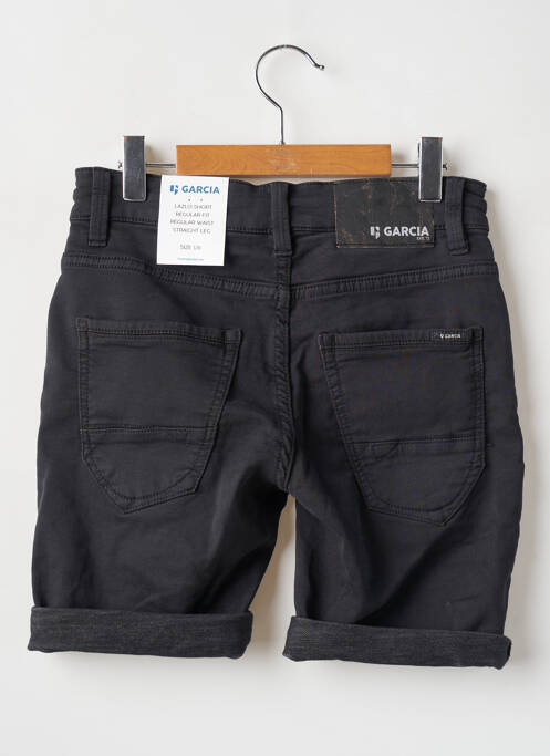 Bermuda fermeture zippée sous rabat boutonné taille élastique noir GARCIA garcon