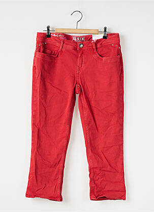 Pantacourt stretch taille basse rouge STREET ONE femme