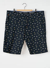 Bermuda taille à pinces taille normale bleu HAZE&FINN homme