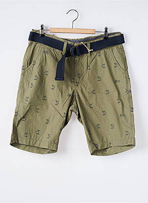Bermuda tissage popeline taille basse vert PETROL INDUSTRIES homme