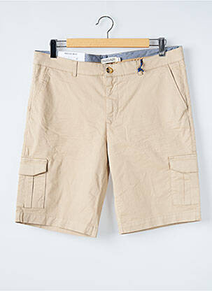 Bermuda multipoches taille normale beige PRIVATE BLUE homme