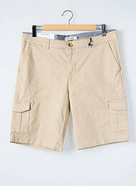 Bermuda taille à pinces taille normale beige PRIVATE BLUE homme