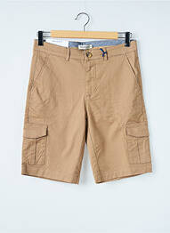 Bermuda multipoches taille normale marron PRIVATE BLUE homme