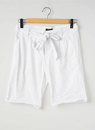 Bermuda taille à pinces taille normale blanc MORE & MORE femme