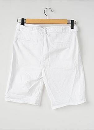 Bermuda taille à pinces taille normale blanc MORE & MORE femme