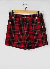 Short taille haute taille à pinces rouge GUESS fille