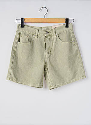 Short tissage denim taille normale vert ZABAIONE femme