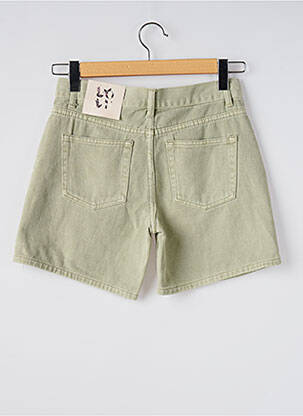 Short tissage denim taille normale vert ZABAIONE femme