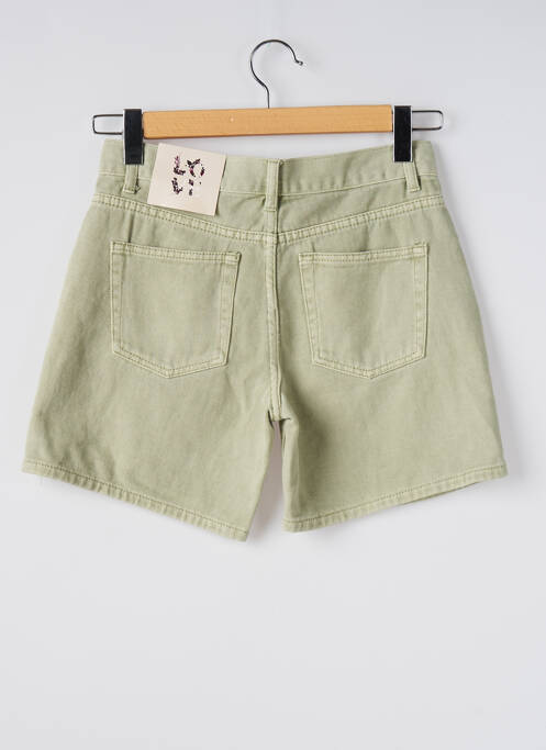 Short tissage denim taille normale vert ZABAIONE femme