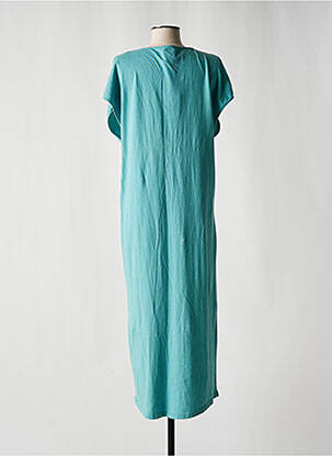 Robe longue manches courtes manches courtes bleu clair MAEVY femme