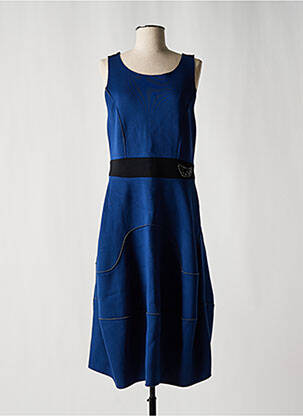 Robe mi-longue sans manche sans manche bleu ELISA CAVALETTI femme