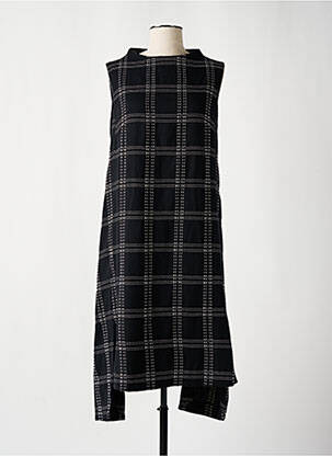 Robe mi-longue sans manche sans manche noir MAY HSU femme