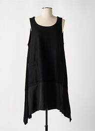 Robe mi-longue sans manche sans manche noir MAY HSU femme