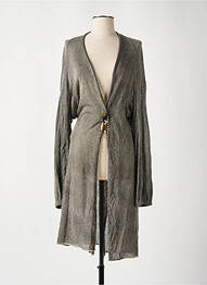 Gilet manches longues col v gris ELISA CAVALETTI femme