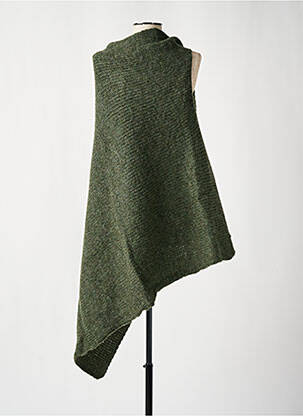 Poncho coupe asymétrique vert KEDZIOREK femme