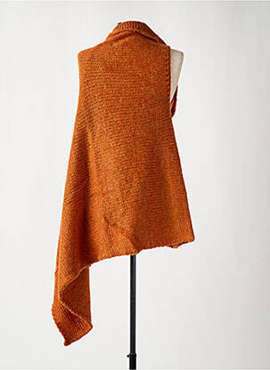 Poncho coupe asymétrique orange KEDZIOREK femme