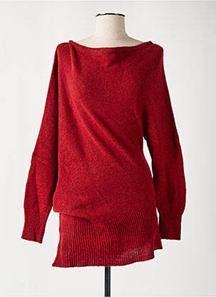 Pull col bateau manches longues rouge SANDWICH femme