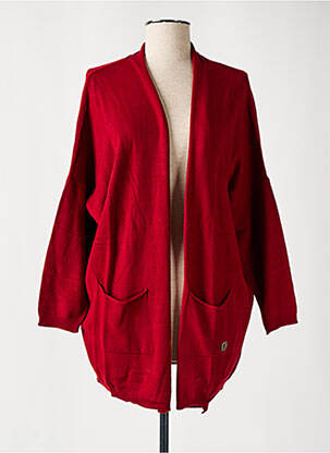 Gilet manches longues resserrée sur le bas rouge VICOLO TRIVELLI femme
