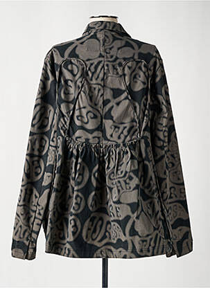 Veste casual col tailleur gris BLACK LABEL femme