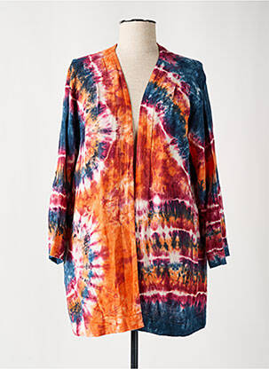 Veste kimono manches longues orange CHARLIE JOE femme