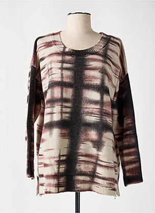 Pull tissage chiné manches longues violet CHARLIE JOE femme