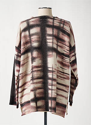 Pull tissage chiné manches longues violet CHARLIE JOE femme