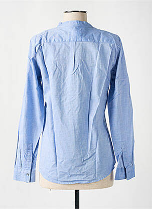 Chemisier coupe droite manches longues bleu DIEGA femme
