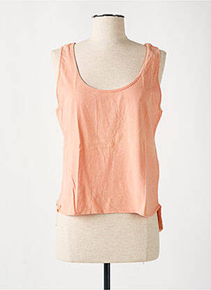 Débardeur coupe droite sans manche orange MAEVY femme