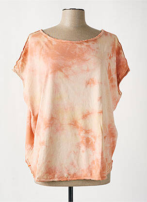 T-shirt col rond manches courtes orange MAEVY femme