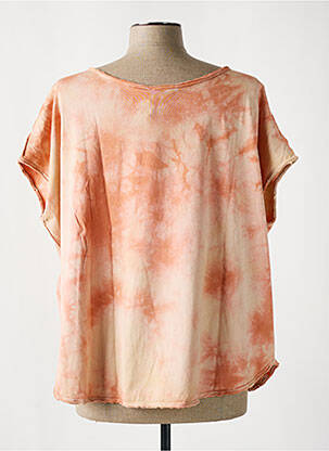 T-shirt col rond manches courtes orange MAEVY femme