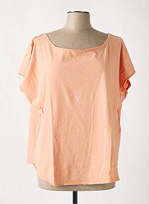 T-shirt col rond manches courtes orange MAEVY femme