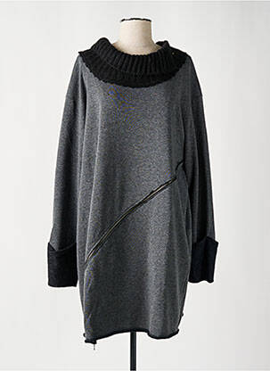 Robe pull gris KEDZIOREK pour femme