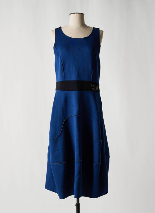 Robe mi-longue sans manche sans manche bleu ELISA CAVALETTI femme