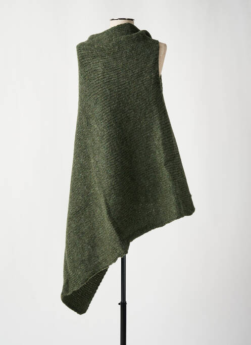 Poncho coupe asymétrique vert KEDZIOREK femme