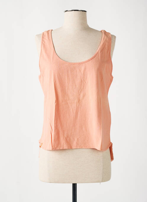 Débardeur coupe droite sans manche orange MAEVY femme