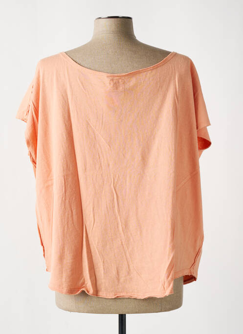 T-shirt col rond manches courtes orange MAEVY femme