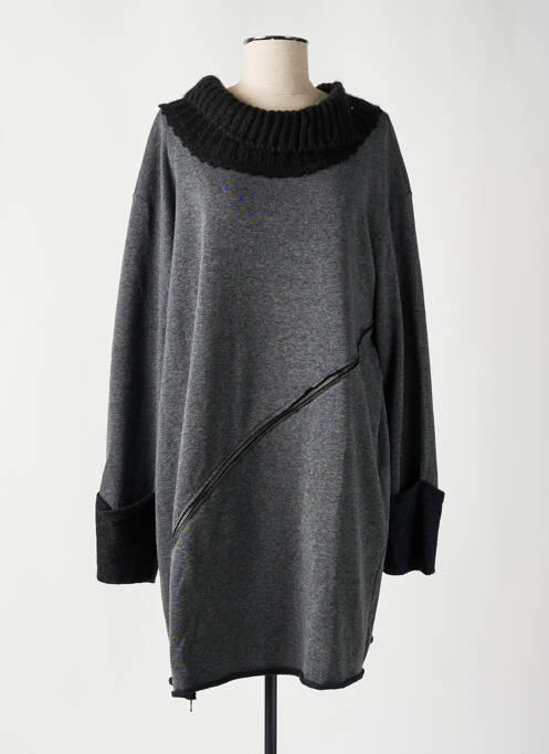 Robe pull gris KEDZIOREK pour femme