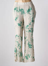 Pantalon droit taille élastique beige LUUKAA femme