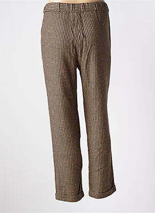 Pantalon 7/8 taille élastique marron DIEGA femme
