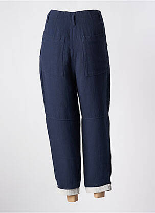 Pantalon 7/8 fermeture zippée sous rabat boutonné bleu JAYKO femme