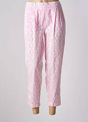 Pantacourt coupe droite rose SUNDAY femme