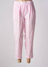 Pantacourt coupe droite rose SUNDAY femme