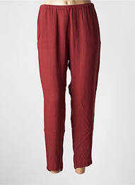 Pantalon 7/8 taille élastique rouge DIEGA femme