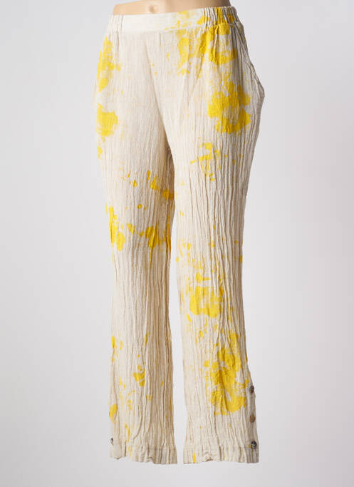 Pantalon droit beige LUUKAA pour femme