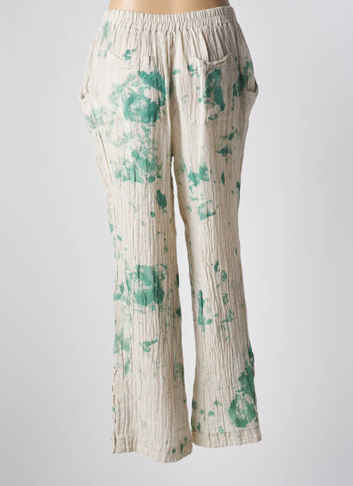 Pantalon droit beige LUUKAA pour femme