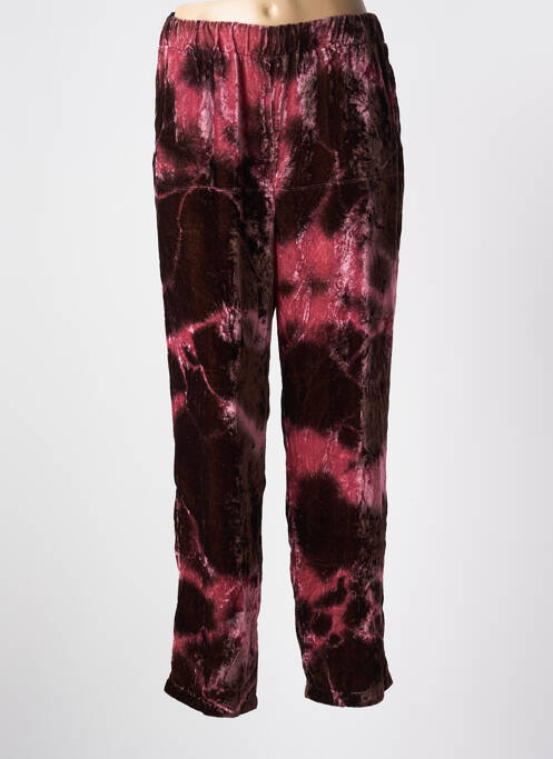 Pantalon droit rose LES BLONDINETTES pour femme