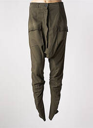Sarouel stretch taille haute vert BLACK LABEL femme