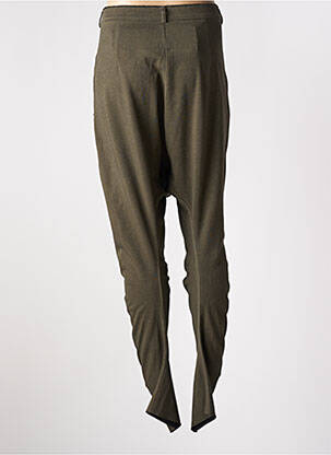 Sarouel stretch taille haute vert BLACK LABEL femme