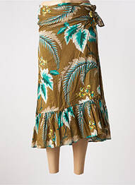 Jupe mi-longue taille normale marron DIEGA femme