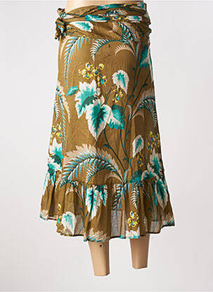 Jupe mi-longue taille normale marron DIEGA femme